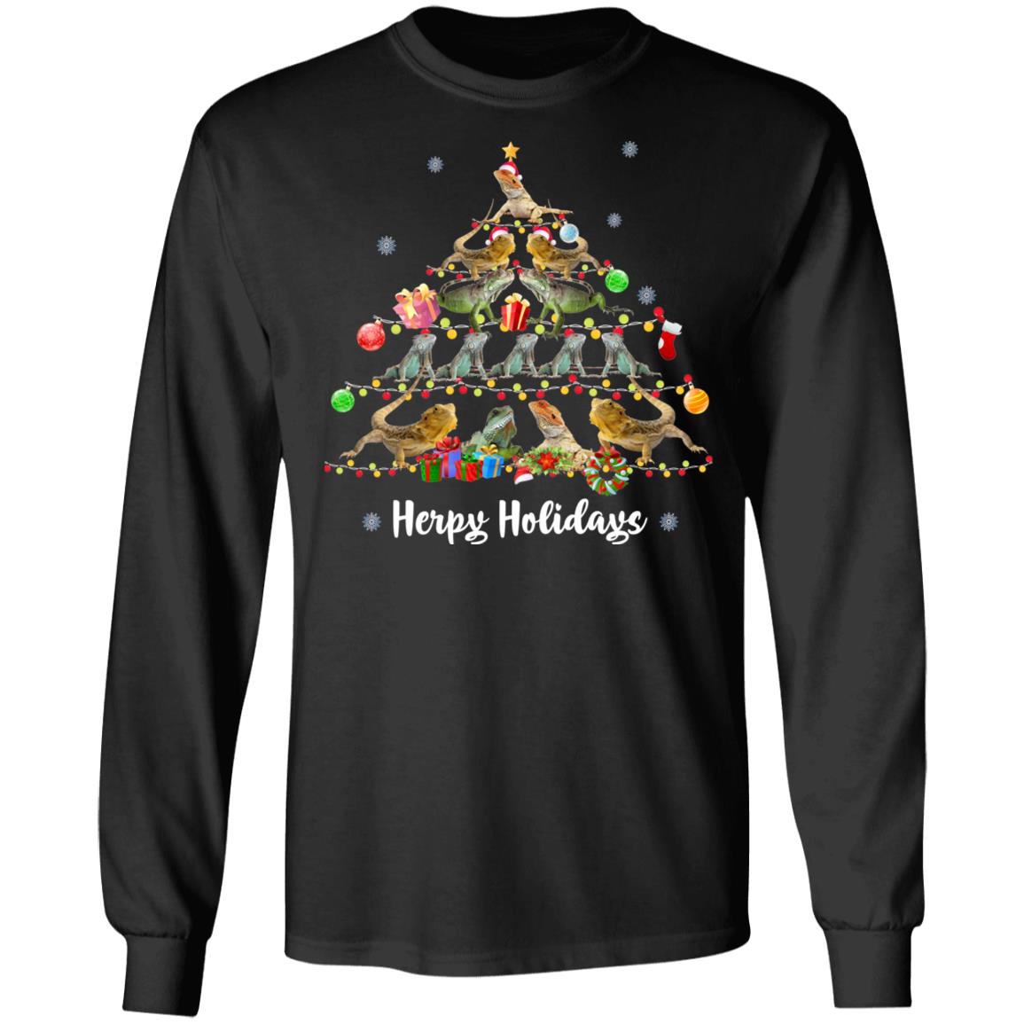 Herpy Holidays - Long Sleeved Men's T-Shirt