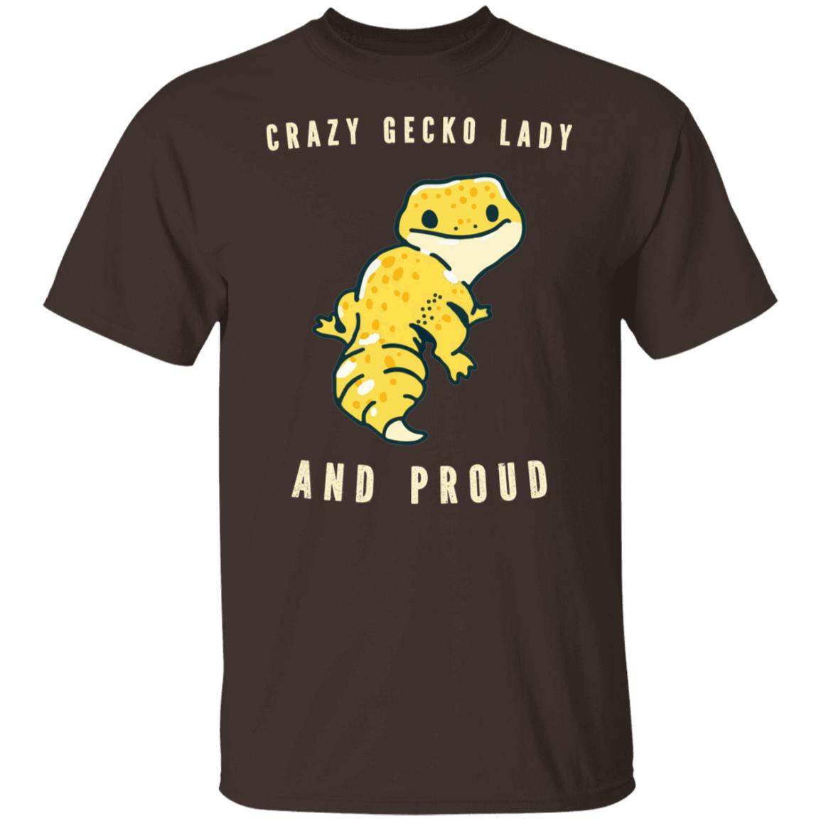 Crazy Gecko Lady And Proud -  Mens T-Shirt