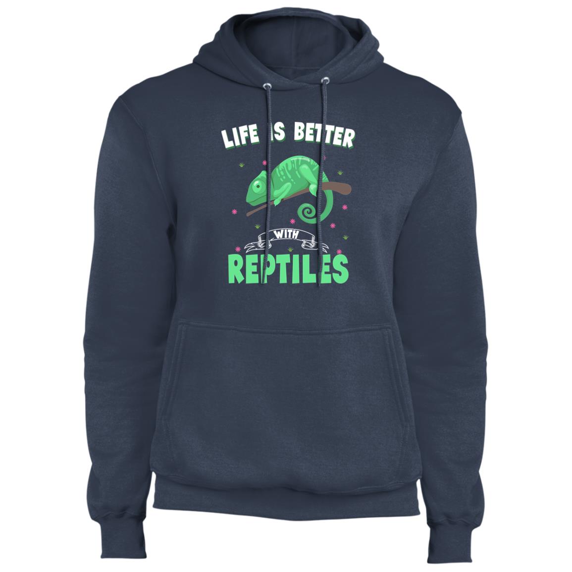 Life Is Better With Reptiles - Fleece Pullover Hoodie