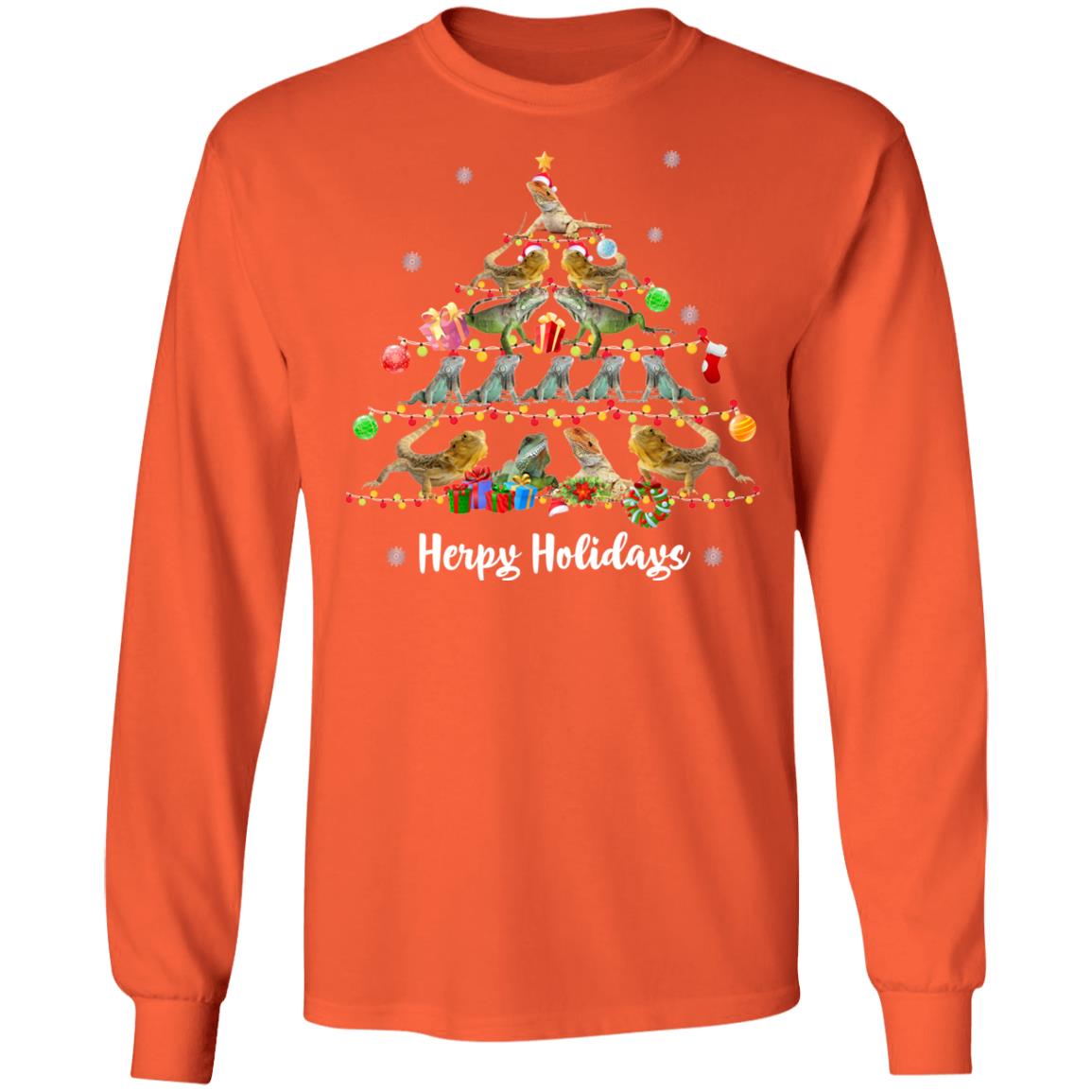 Herpy Holidays - Long Sleeved Men's T-Shirt