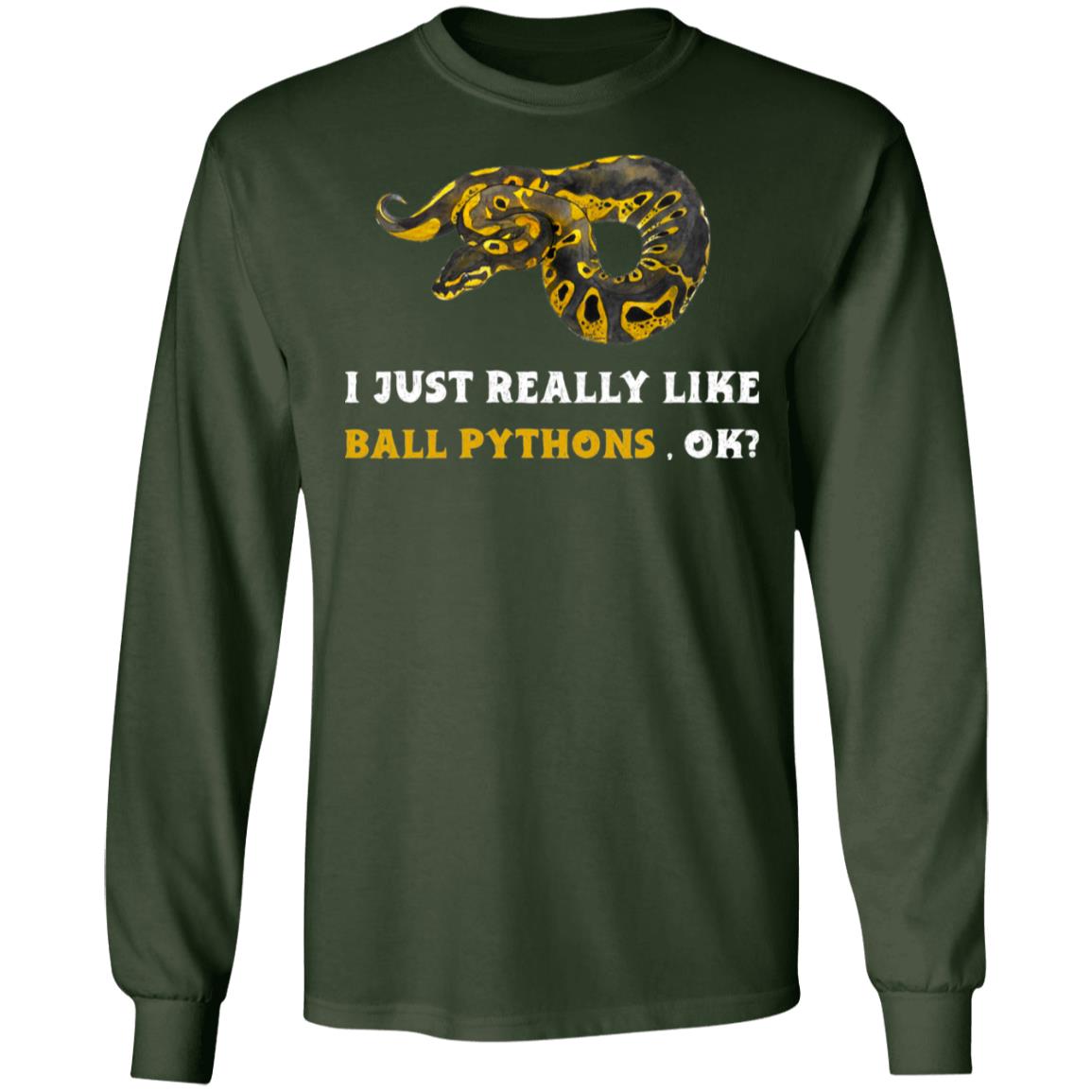 Just Really Like Ball Pythons, Ok? - Mens Long Sleeved T-Shirt