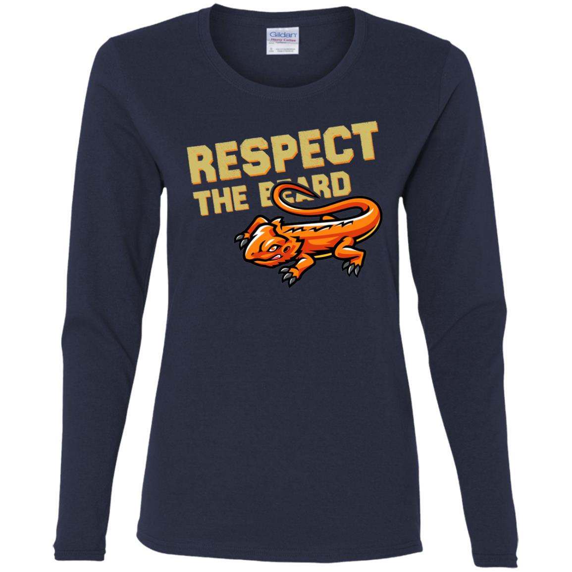 Respect The Beard - Women's Long Sleeved T-Shirt