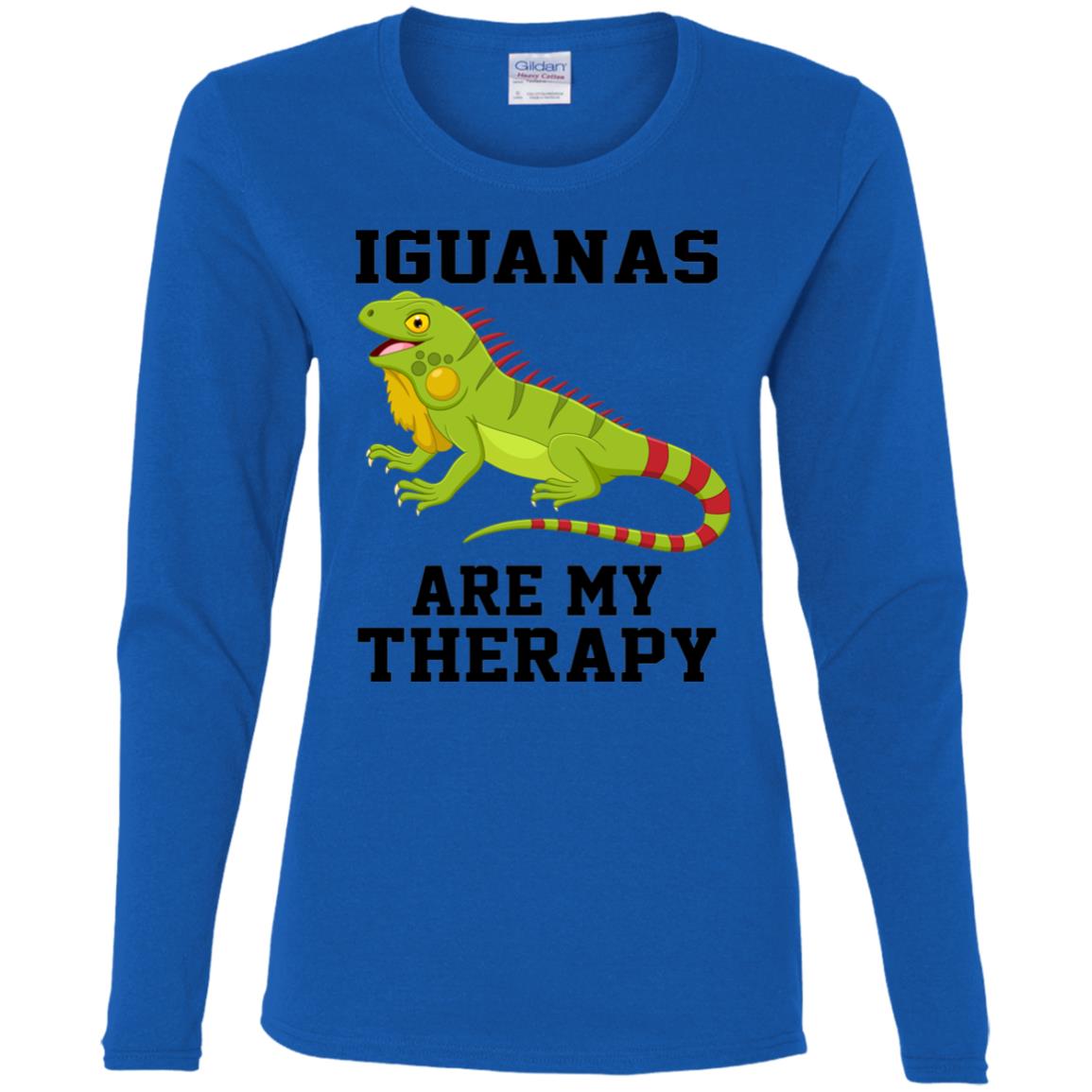 Iguanas Are My Therapy - Women's Long Sleeved T-Shirt