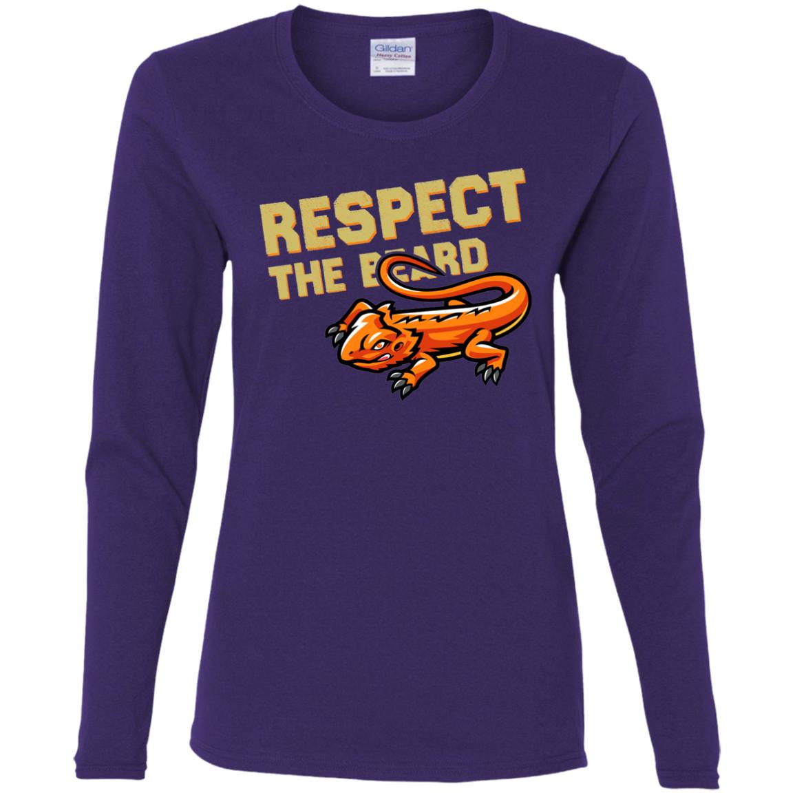 Respect The Beard - Women's Long Sleeved T-Shirt