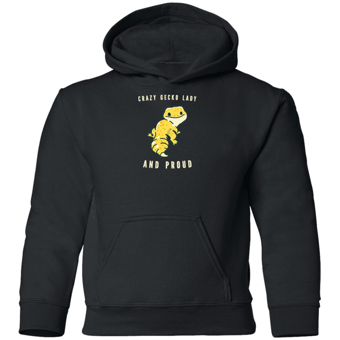 Crazy Gecko Lady And Proud - Youth Pullover Hoodie