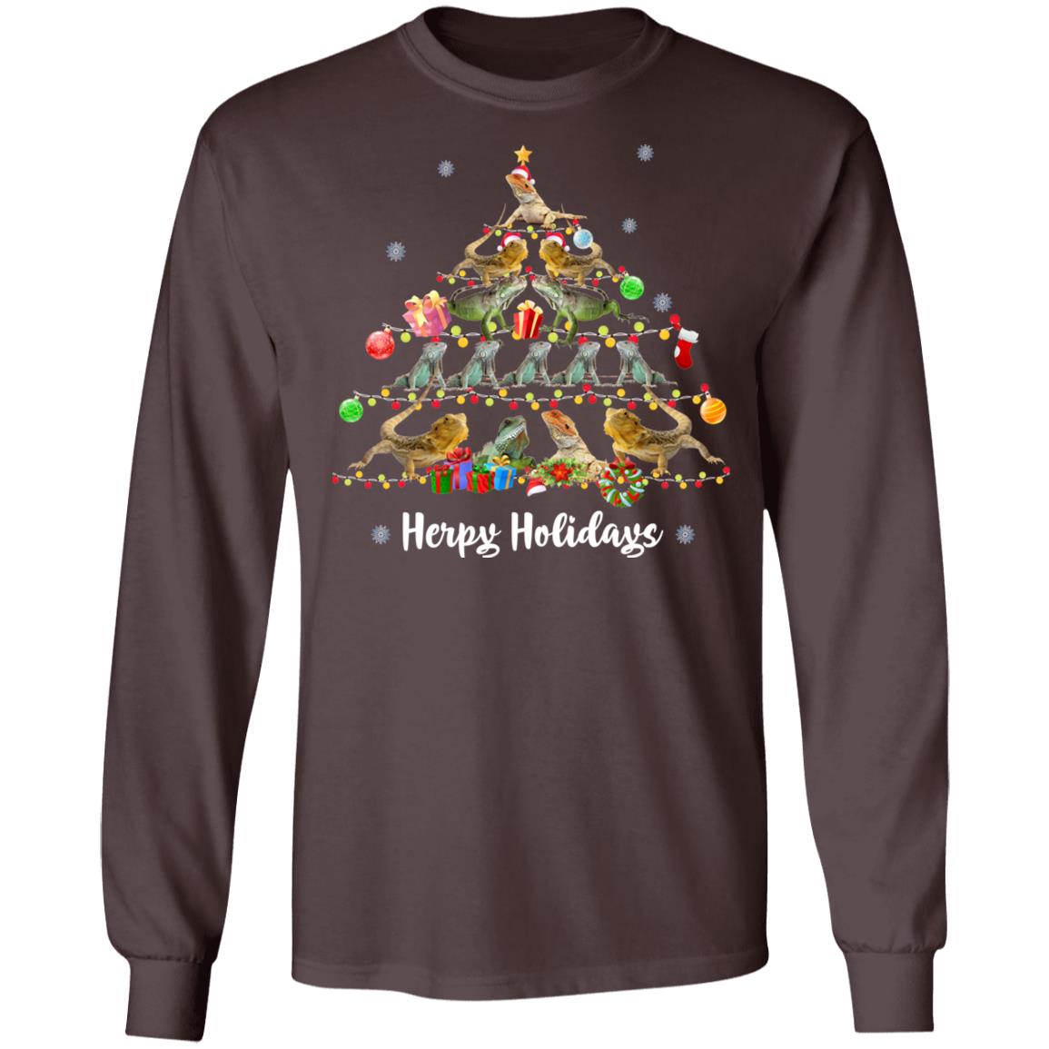 Herpy Holidays - Long Sleeved Men's T-Shirt