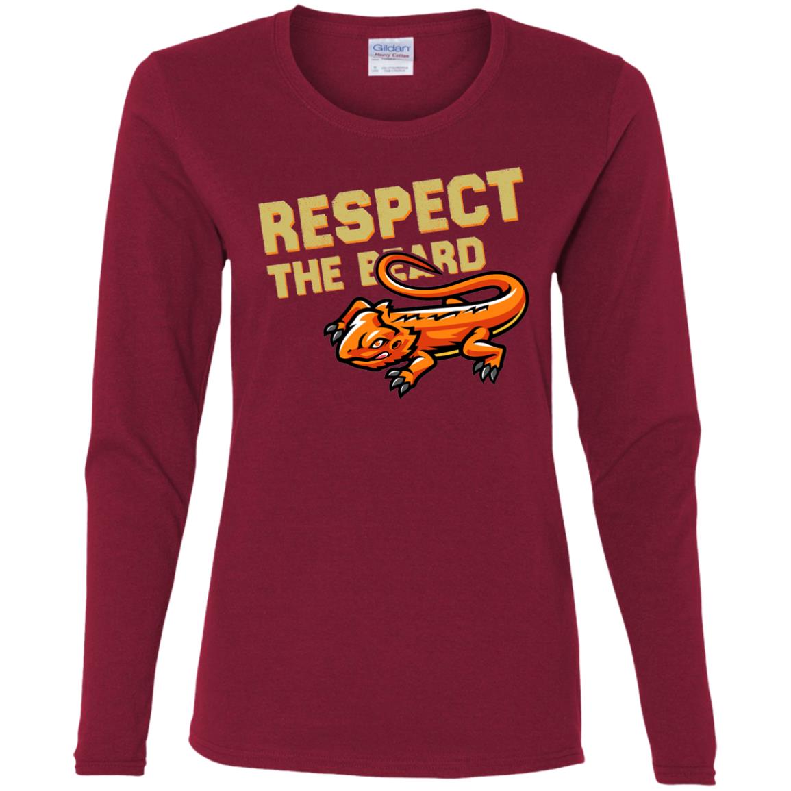 Respect The Beard - Women's Long Sleeved T-Shirt