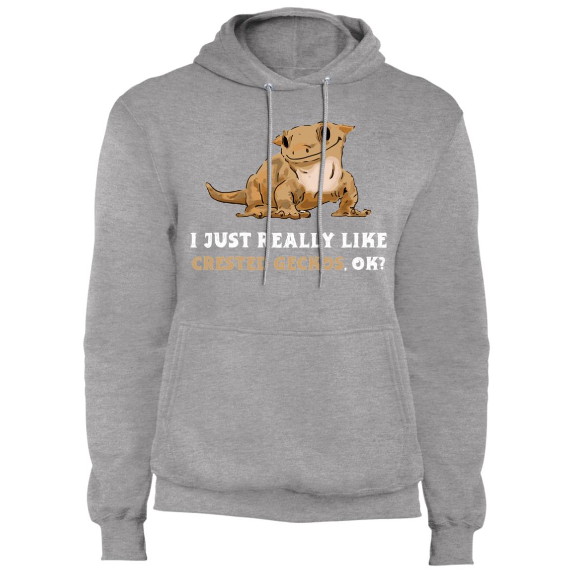 I Just Really Like Crested Geckos, Ok? - Unisex Fleece Pullover Hoodie