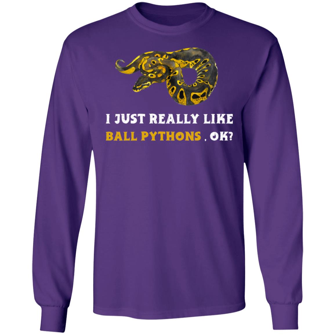 Just Really Like Ball Pythons, Ok? - Mens Long Sleeved T-Shirt