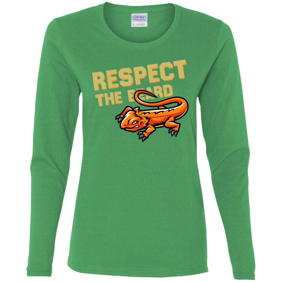 Respect The Beard - Women's Long Sleeved T-Shirt