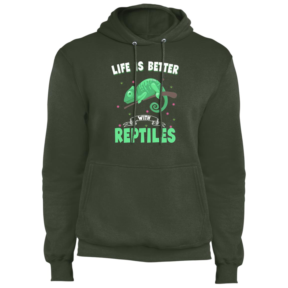 Life Is Better With Reptiles - Fleece Pullover Hoodie