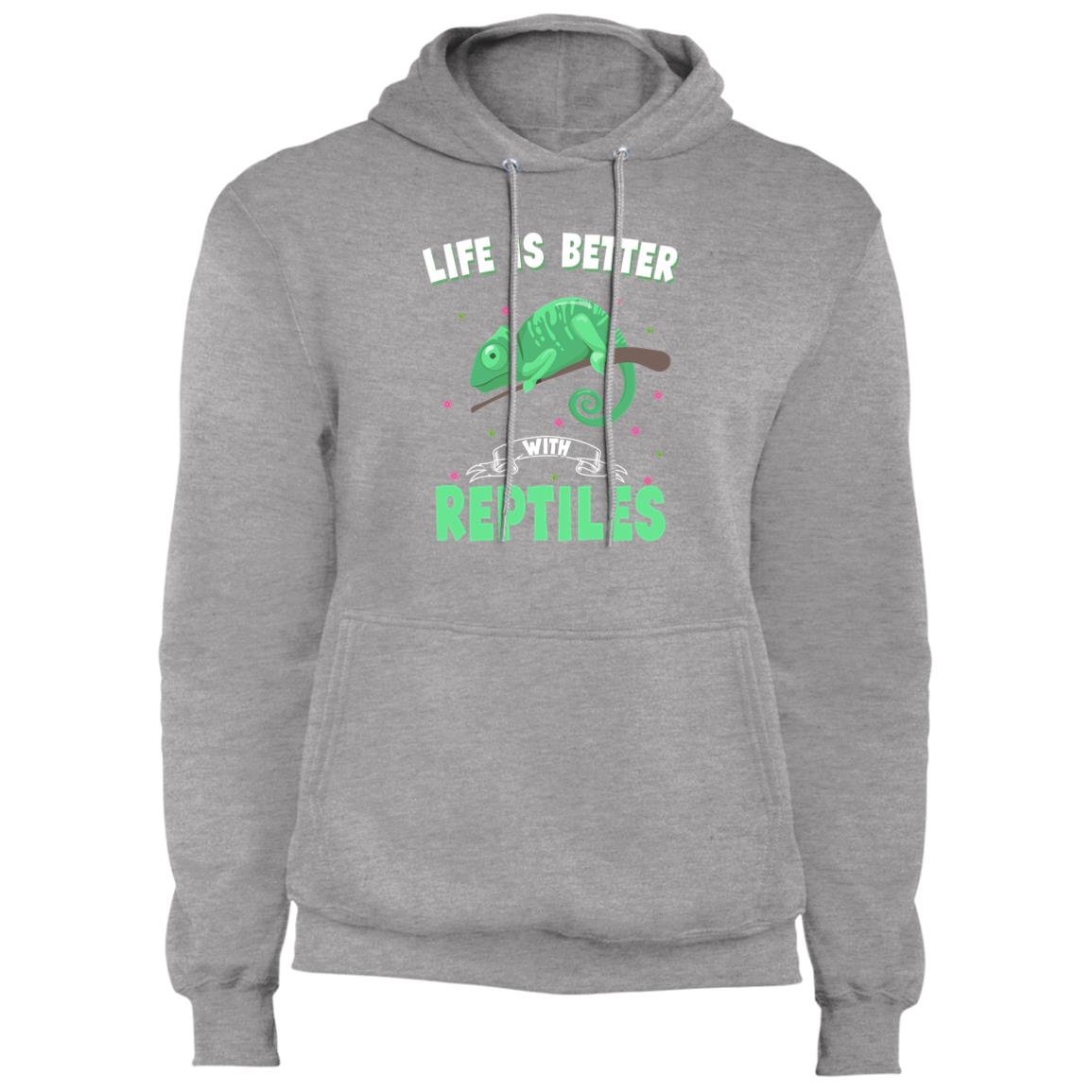 Life Is Better With Reptiles - Fleece Pullover Hoodie