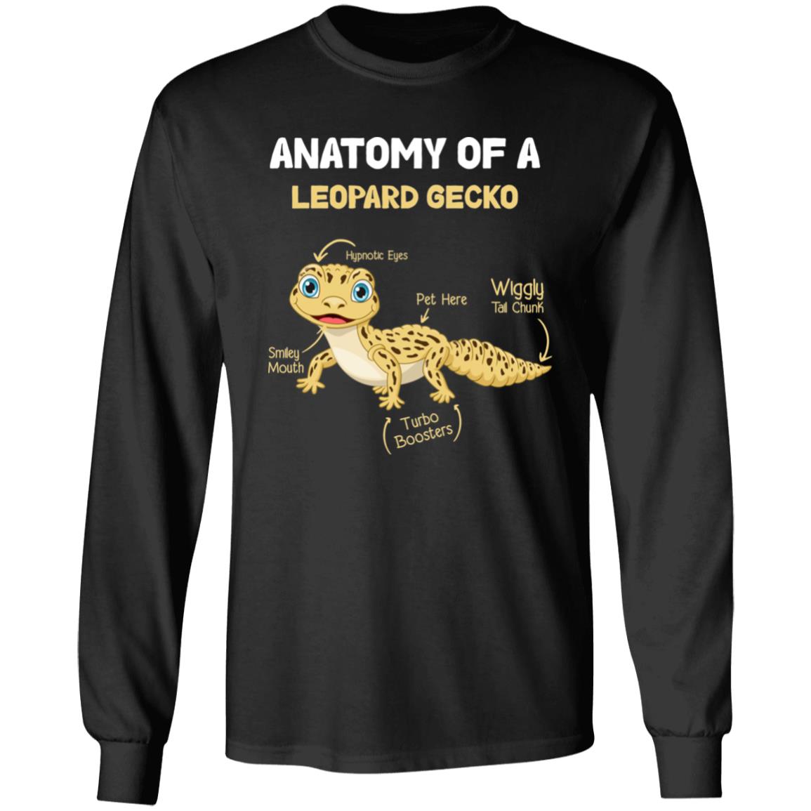 Anatomy of A Leopard Gecko -  Men's Long Sleeved T-Shirt