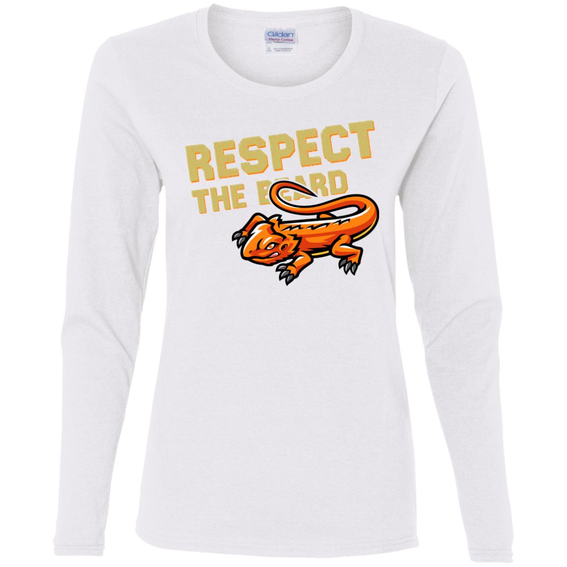 Respect The Beard - Women's Long Sleeved T-Shirt