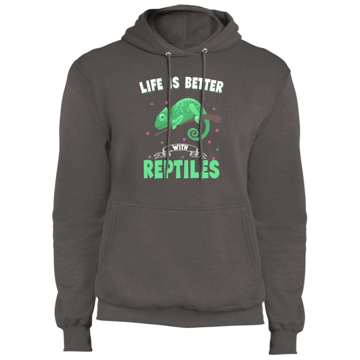 Life Is Better With Reptiles - Fleece Pullover Hoodie