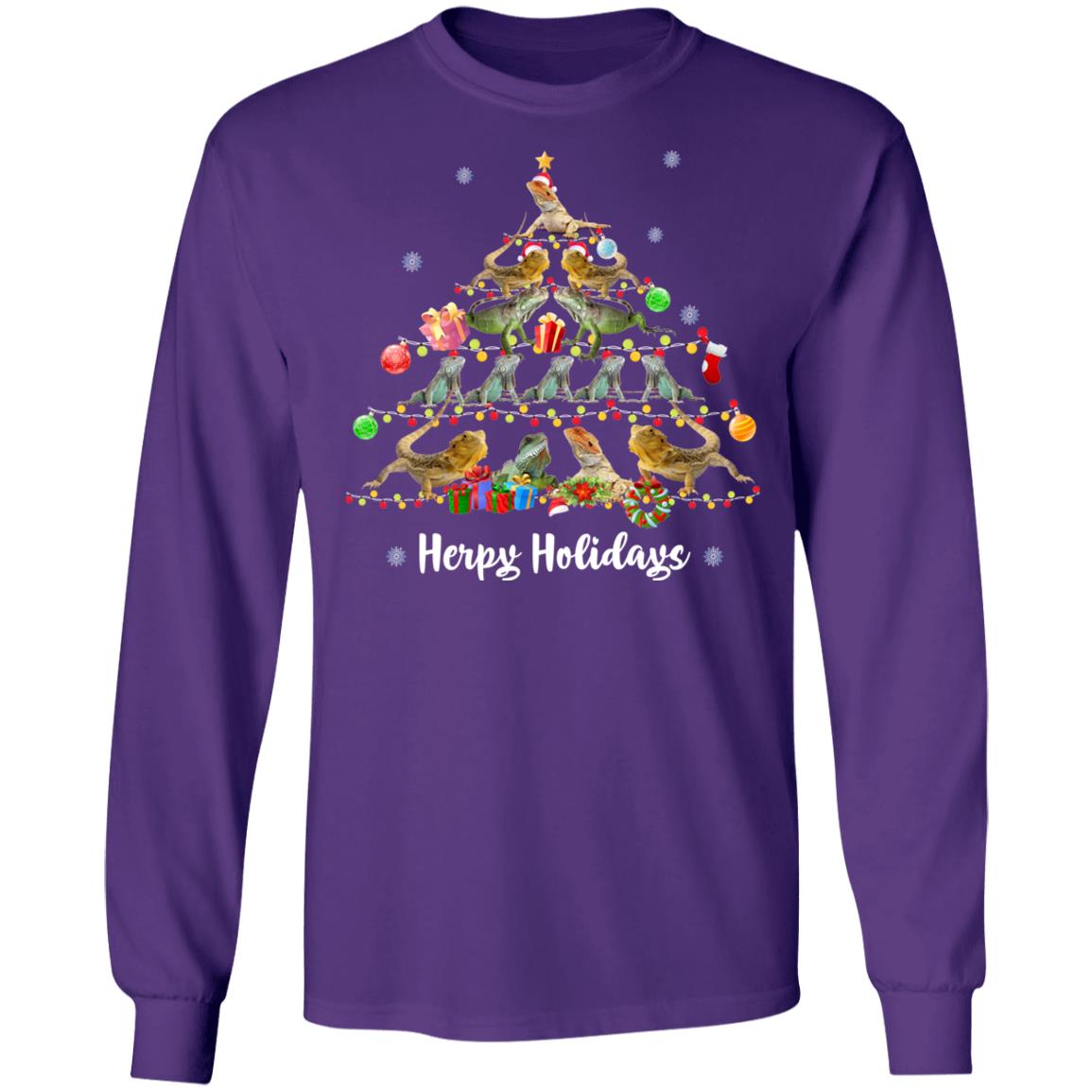 Herpy Holidays - Long Sleeved Men's T-Shirt