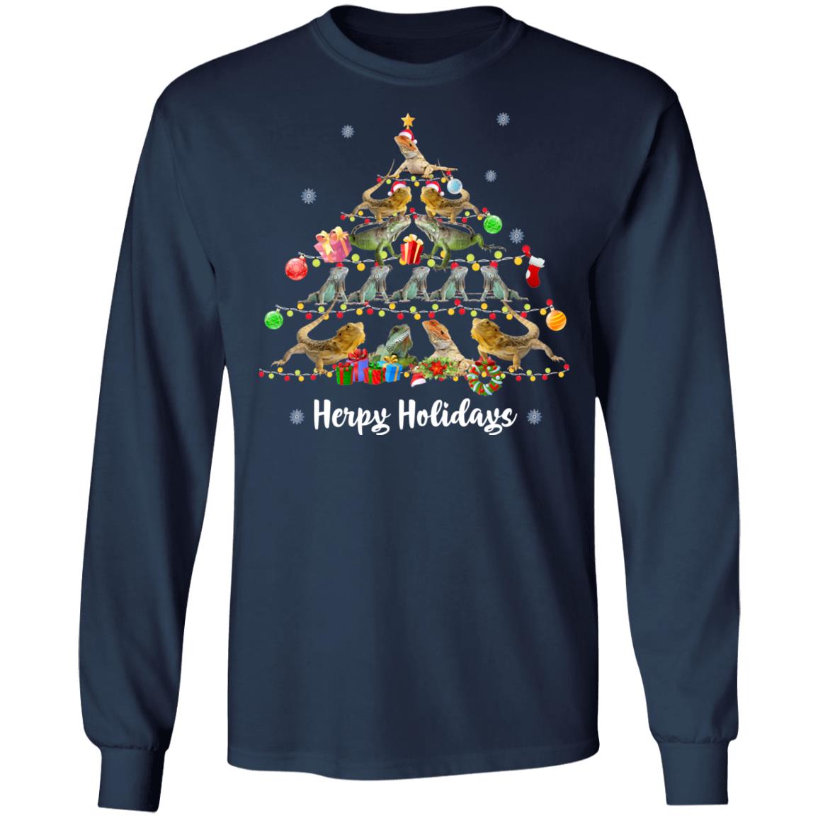 Herpy Holidays - Long Sleeved Men's T-Shirt