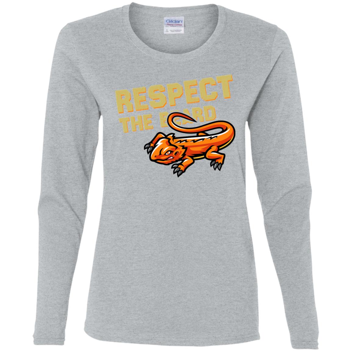 Respect The Beard - Women's Long Sleeved T-Shirt