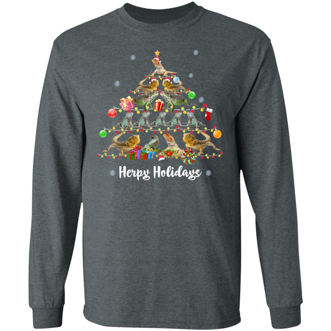 Herpy Holidays - Long Sleeved Men's T-Shirt